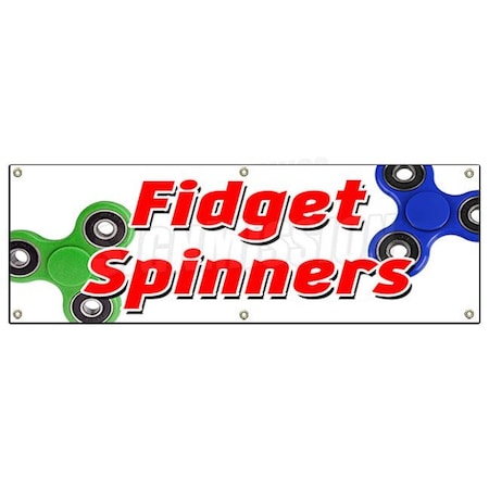 Signmission FIDGET SPINNER BANNER SIGN tri-spinner edc toy stress reducer adhd fydget B-72 Fidget Spinner